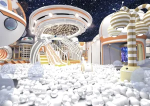 Commercial indoor playground with million ball pool