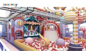 Indoor playground with large slide