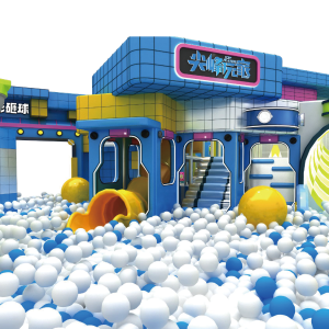 Indoor playground with large slide